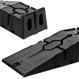 2pc Black Heavy Duty Car Ramps 90cm Long Antiskid Working Ramp Auto Oil Changing Repair Maintenance Jack Lift Tools