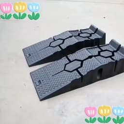 2pc Black Heavy Duty Car Ramps 90cm Long Antiskid Working Ramp Auto Oil Changing Repair Maintenance Jack Lift Tools