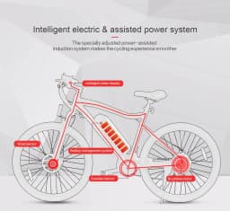 SAMEBIKE SY26II E-Bike Brushless Motor 36V13AH Lithium Battery Electric Bike 26Inch Tire Adult All Terrain Electric Bicycle