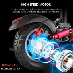 Electric Scooter with Seat, Off Road Tire, Kick Scooter, 45 km/h, 16Ah, 800W, 10in
