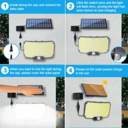 234LED Solar Lights Outdoor 3 Modes Motion Sensor with Remote Super Bright Solar Wall Lamp Waterproof Floodlight for Yard Garage