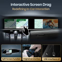Junsun Qualcomm 665 Car Radio For Porsche Panamera 970 2011-2017 Dual screen Upgraded Interactive Carplay DTS Multimedia Player