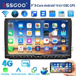 ESSGOO 9" Android 14 8-Core 6+128GB Carplay Car Stereo For VW Golf 5 6 Passat Polo Touran Tiguan Jetta 4G DSP GPS WIFI AM FM BT