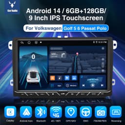 ESSGOO 9" Android 14 8-Core 6+128GB Carplay Car Stereo For VW Golf 5 6 Passat Polo Touran Tiguan Jetta 4G DSP GPS WIFI AM FM BT