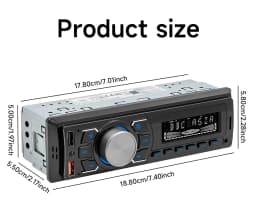ESSGOO 1DIN DAB+ Universal 12V - 14 Car HD Radio RDS AM FM Double USB Handsfree TF SD AUX-IN Bluetooth 5.0 With Remote Control