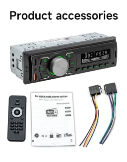 ESSGOO 1DIN DAB+ Universal 12V - 14 Car HD Radio RDS AM FM Double USB Handsfree TF SD AUX-IN Bluetooth 5.0 With Remote Control