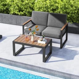 Balcony Furniture,Weatherproof Garden Furniture Set with Aluminium Frame and Soft Cushions,Patio Furniture,for Balcony,Garden