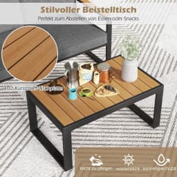 Balcony Furniture,Weatherproof Garden Furniture Set with Aluminium Frame and Soft Cushions,Patio Furniture,for Balcony,Garden