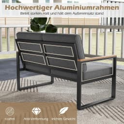 Balcony Furniture,Weatherproof Garden Furniture Set with Aluminium Frame and Soft Cushions,Patio Furniture,for Balcony,Garden