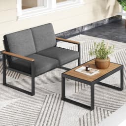 Balcony Furniture,Weatherproof Garden Furniture Set with Aluminium Frame and Soft Cushions,Patio Furniture,for Balcony,Garden
