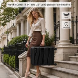 Kono Hard Shell Lightweight Pp Trolley Luggage Travel Bags Suitcase with Tsa Lock and 360 ° Spinner Wheels