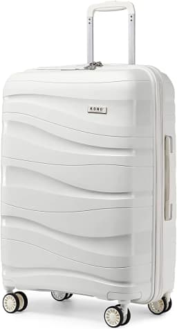 Kono Hard Shell Lightweight Pp Trolley Luggage Travel Bags Suitcase with Tsa Lock and 360 ° Spinner Wheels