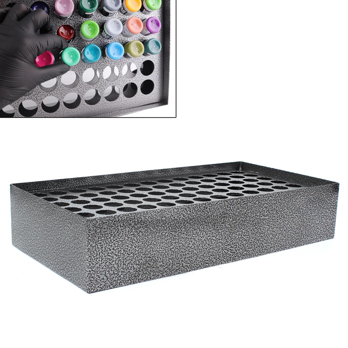 Tattoo Holder for Pigment Ink, 78 Holes, Large Capacity, Easy to Access, Scratch-Resistant, Ideal Gift for Tattoo Artists