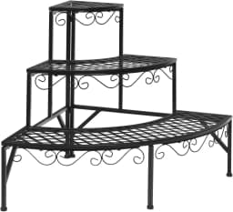 3-Tier Metal Flower Stairs, Plant Stand, Multifunctional Plant Shelf, Display Shelf for Indoor and Outdoor Use