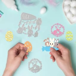 Stanzschablonen Ostern, 3 Stück Metall Prägeschablonen, Scrapbooking Prägeschablonen, Stanzformen