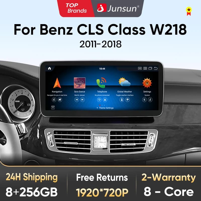 Junsun Qualcomm 665 Wireless CarPlay Android Auto Car Radio For Mercedes Benz CLS W218 X218 C218 2010-2013 Multimedia player