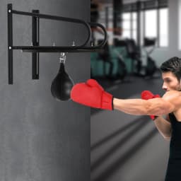 Boxing Training Spinning Ball Target, Adjustable Speedball Platform with Inflatable Cylinder for Hand-Eye Coordination and