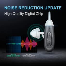 JINGHAO Digital Hearing Aids Rechargeable Invisible BTE Hearing Loss Ear Aids Sound Device for Elderly