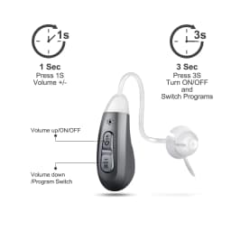 JINGHAO Digital Hearing Aids Rechargeable Invisible BTE Hearing Loss Ear Aids Sound Device for Elderly