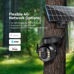 Neye 8MP/4K Solar Outdoor 4G SIM Card Camera HD 10X Digital Zoom Pan Tilt Camera Automatic Tracking Built-In Battery Camera