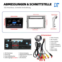 ESSGOO 9" For Toyota Corolla Verso 2003-09 Android 14 Car Stereo Radio Wireless Carplay Android Auto GPS Nav 4G WIFI DSP 6+128G