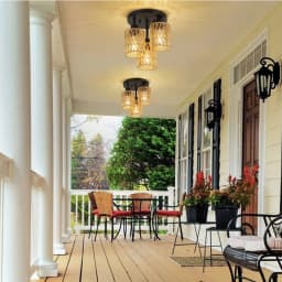 JOYINLED Handmade Rattan Ceiling Lamp Woven Boho Chandelier with E27 Socket Wicker Pendant Light for Bedroom Dining Hallway