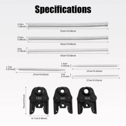 Professional Grade Crimp Tool Set, 3-in-1 Alloy Steel Jaws (TH16/TH20/TH26) for Copper/PEX/PB Pipes! with Round Expansion Device