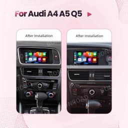 BONROAD Wireless CarPlay Android Auto Interface Adapter For Audi A4 B8 A5 Q5 2009-2016 Bluetooth GPS Navigation MMI 3G Version