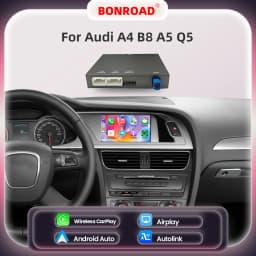 BONROAD Wireless CarPlay Android Auto Interface Adapter For Audi A4 B8 A5 Q5 2009-2016 Bluetooth GPS Navigation MMI 3G Version