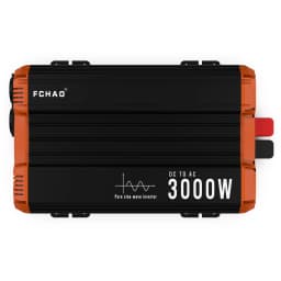 FCHAO Continuous 3000W 24VDC Pure Sine Wave Inverter Peak Power 6000W to 220VAC Power Car Inverter With 2 AC Socket LCD Display