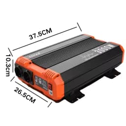 FCHAO Continuous 3000W 24VDC Pure Sine Wave Inverter Peak Power 6000W to 220VAC Power Car Inverter With 2 AC Socket LCD Display