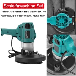 Concrete Grinder Cement Block Grinder Wall Planer Multi-Function Rough Grinder Polishing Machine High-Power Concrete Grinding