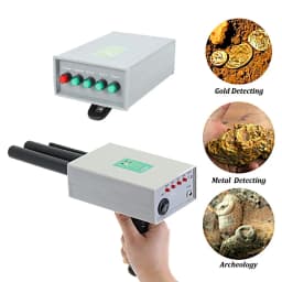 20M Depth Metal Detector, 1000M Range 5.6-6KHz Transmitter, Treasure Hunter for Gold Silver, Dual-Probe Portable