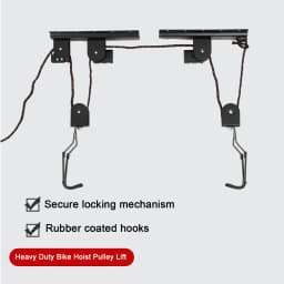 60KG Ceiling Mounted Cycle Bicycle Lift Holder Bike Lift Ceiling Hoist Wall Mount Rack Bike Hooks Hanging Pulley System