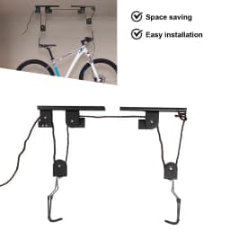 60KG Ceiling Mounted Cycle Bicycle Lift Holder Bike Lift Ceiling Hoist Wall Mount Rack Bike Hooks Hanging Pulley System