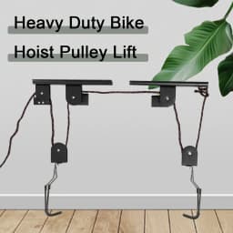 60KG Ceiling Mounted Cycle Bicycle Lift Holder Bike Lift Ceiling Hoist Wall Mount Rack Bike Hooks Hanging Pulley System