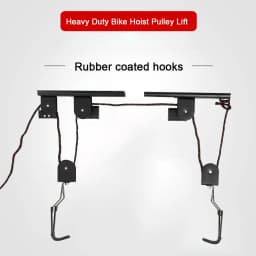 60KG Ceiling Mounted Cycle Bicycle Lift Holder Bike Lift Ceiling Hoist Wall Mount Rack Bike Hooks Hanging Pulley System