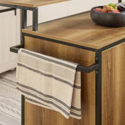 Sobuy Knl02-Pf Design Kitchen Cart with Countertop Kitchen Island with Doors and Drawers Sideboard on Wheels Kitchen Trolley