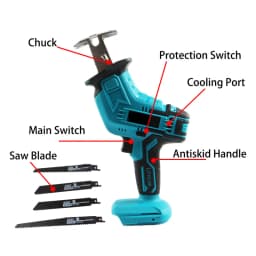 Cordless Reciprocating Saw Adjustable Speed Electric Saw Wood Metal Pipe Cutting Power Tool Suitable for Makita 18v Battery