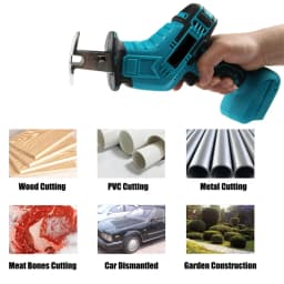 Cordless Reciprocating Saw Adjustable Speed Electric Saw Wood Metal Pipe Cutting Power Tool Suitable for Makita 18v Battery
