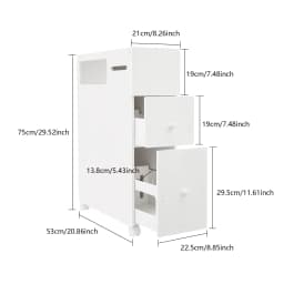 Bathroom Cabinet Narrow Bathroom Shelf Rolling Container Storage Cabinets