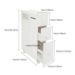 Bathroom Cabinet Narrow Bathroom Shelf Rolling Container Storage Cabinets