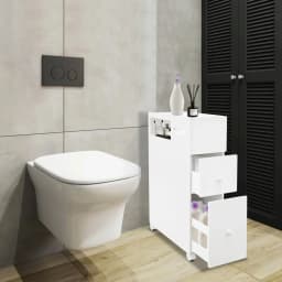 Bathroom Cabinet Narrow Bathroom Shelf Rolling Container Storage Cabinets
