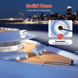 100W 12V Boat Spotlight Marine Halogen Search Spot Lights for Boats,Remote Control Bulb Multi-angled And Long-range Lighting