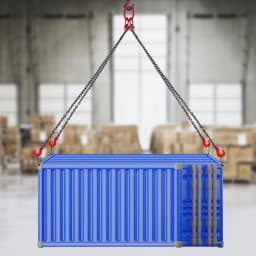 1.5m X 4 Root 8mm Chain Sling, 5T Lift Chain with Steel Grab Hook for Constructions