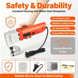 500W Cutting Hine Snips Electric Scissors Tin Nibbler Cutter 2000rpm Metal Battery Dual-insulated Hand-held Electric Tool