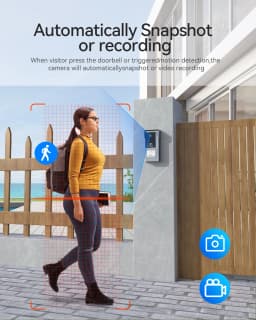 TMEZON WiFi Video Intercom System with Camera and 7 Inch1080P touch screen IP Wired Video Door Phone , Tuya,2 wire,Remote Unlock
