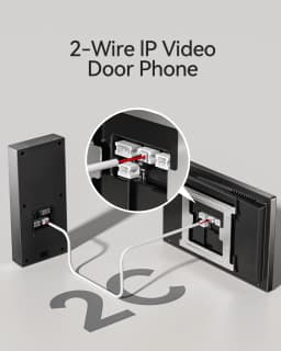 TMEZON WiFi Video Intercom System with Camera and 7 Inch1080P touch screen IP Wired Video Door Phone , Tuya,2 wire,Remote Unlock