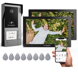 TMEZON WiFi Video Intercom System with Camera and 7 Inch1080P touch screen IP Wired Video Door Phone , Tuya,2 wire,Remote Unlock