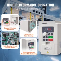 SucceBuy VFD Inverter 3KW/4KW/5.5KW Variable Frequency Drive 50/60Hz Input 0-2000Hz Output VFD for Spindle Motor Speed Control